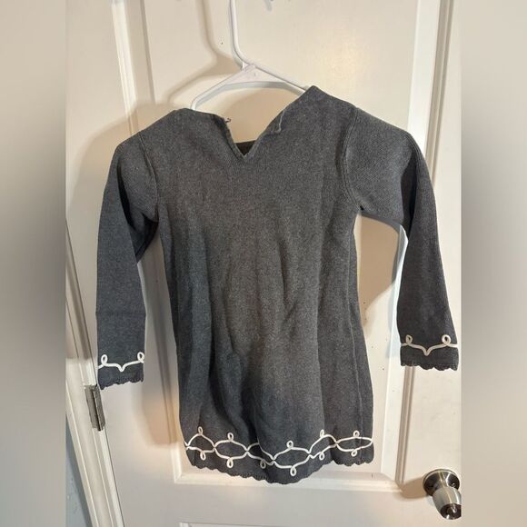 Maggie & Zoe Navy and White Floral Dress & grey dress size 6 girls EUC BUNDLE - Picture 7 of 7